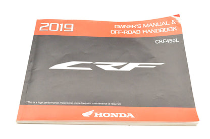 OEM Honda 31MKE900 CRF450L Owner's Manual And Offroad Handbook