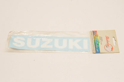 Sticker Point 107026, ST107026 White Suzuki Logo Decal Approx. Size 9"x2" NOS