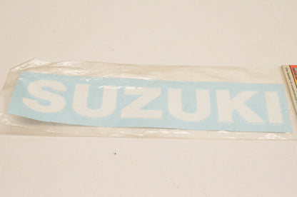 Sticker Point 107026, ST107026 White Suzuki Logo Decal Approx. Size 9"x2" NOS
