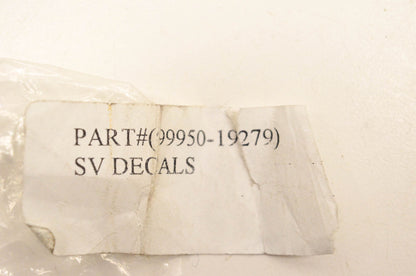 New OEM Suzuki 99950-19279 SV Decal 8"x4". NOS