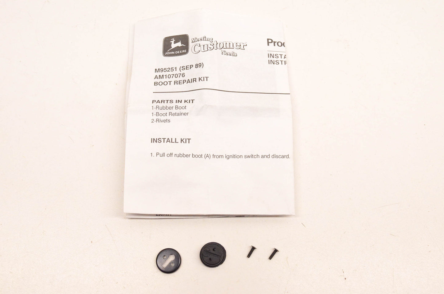 New OEM John Deere AM107076 Boot Repair Kit NOS