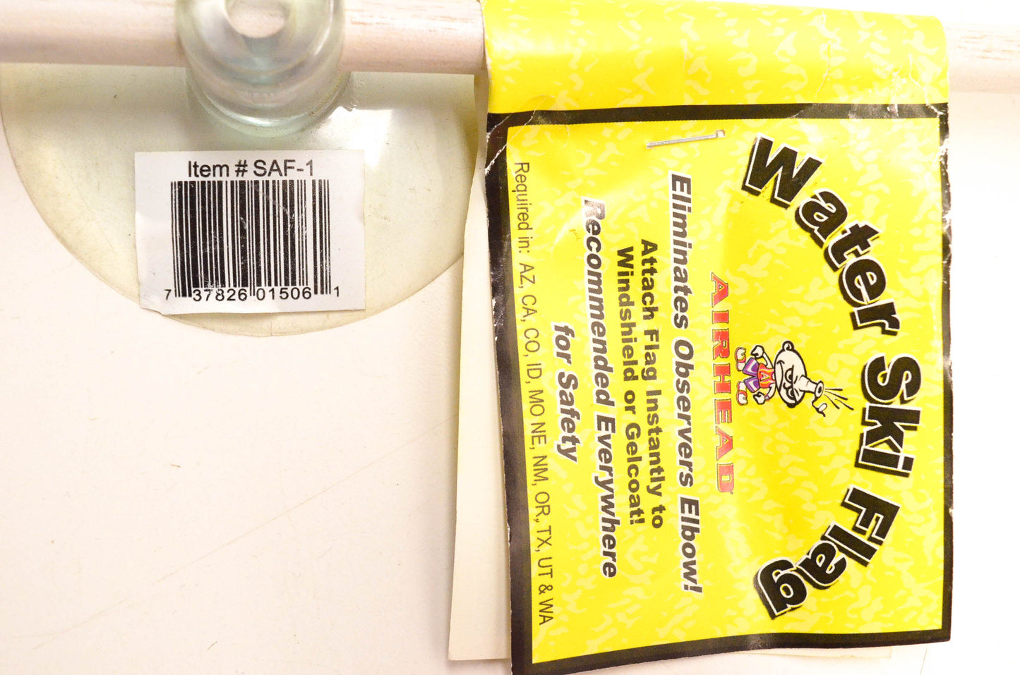 Kwic Tek SAF-1 Orange Airhead Water Ski Flag NOS