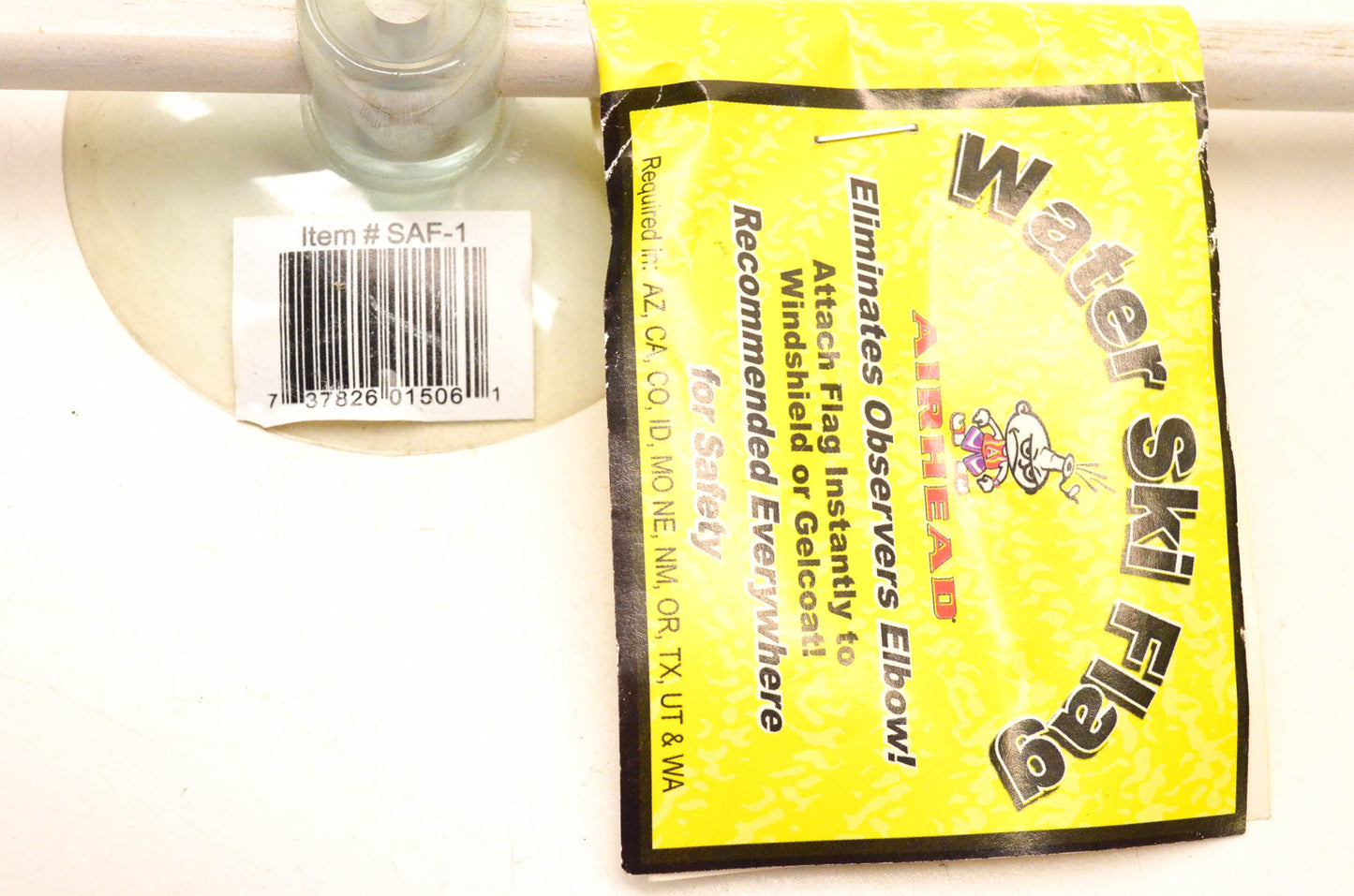 Kwic Tek SAF-1 Bright Orange Airhead Water Ski Flag NOS