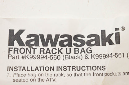 New OEM Kawasaki K99994-560 Front Rack U Bag NOS