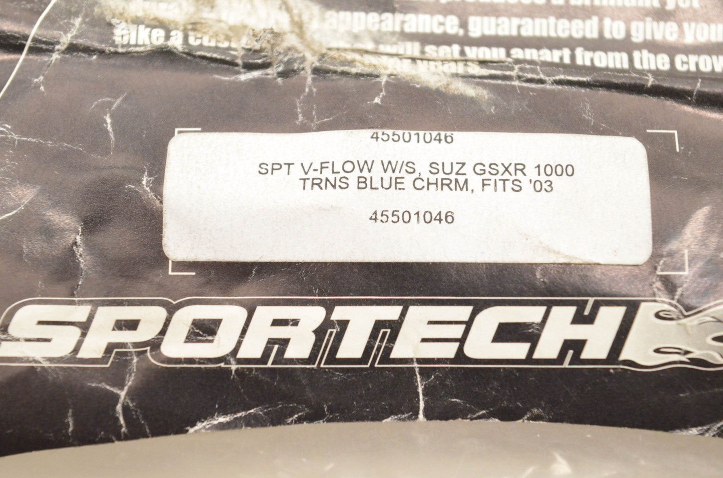 Sportech 45501046 V Flow Blue Chrome Windscreen NOS