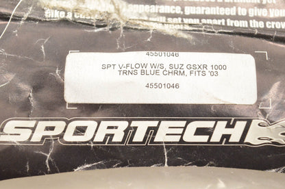 Sportech 45501046 V Flow Blue Chrome Windscreen NOS