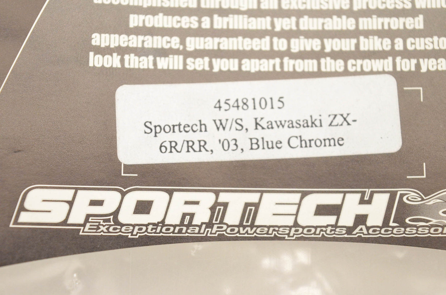 Sportech 45481015 Blue Chrome Windscreen NOS