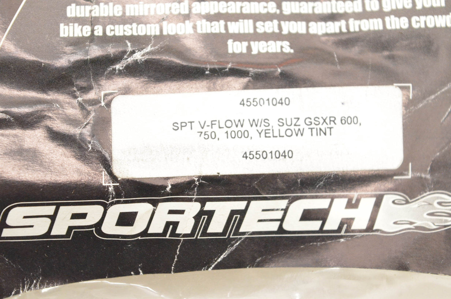 Sportech 45501040 V Flow Yellow Tint Windscreen NOS