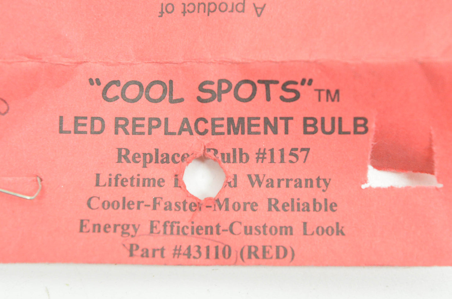 Wixtech 43110 Cool Spots 1157 Red LED Bulb NOS
