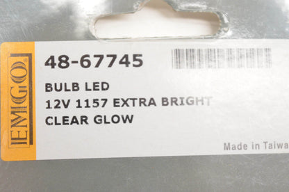 Emgo 48-67745 1157 12v Extra Bright Clear Glow LED Bulb NOS