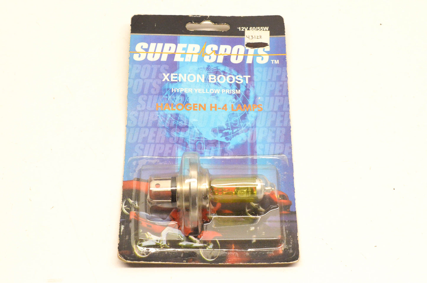 Wixtech 43122 Super Spots Xenon Boost Halogen H4 Hyper Yellow Prism Bulb NOS