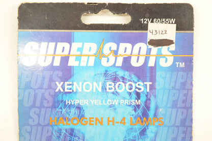 Wixtech 43122 Super Spots Xenon Boost Halogen H4 Hyper Yellow Prism Bulb NOS