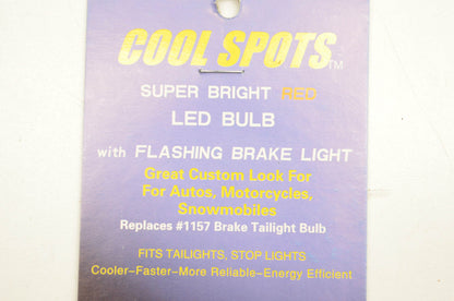 Wixtech 43155 Cool Spots 1157 Super Bright Red LED Bulb NOS