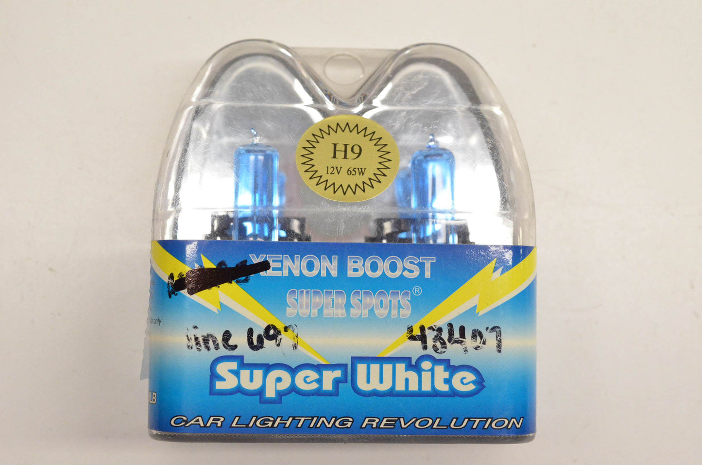 Wixtech 43407 Super Spots Xenon Boost H9 Super White Bulbs Qty 2 NOS