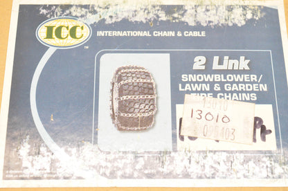 ICC 13010 Tire Chains Qty 2 NOS