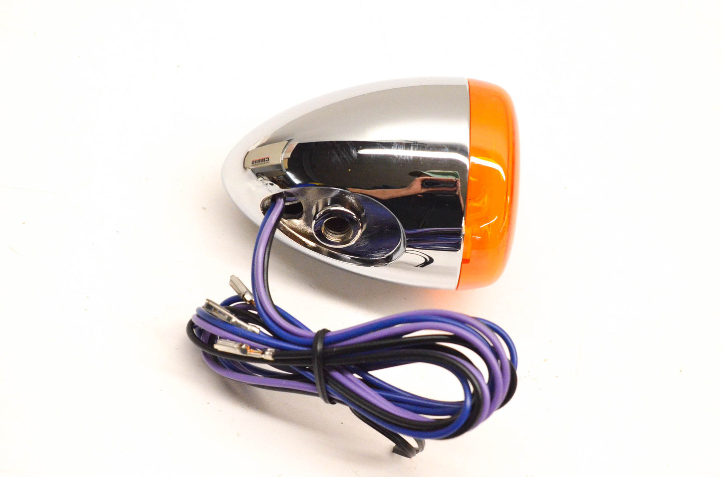 Chris Products 8887A Chrome Bullet Rear Amber Turn Signal Assembly NOS
