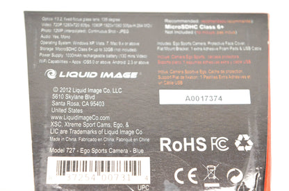 Liquid Image A0017374, 727 EGO Blue Xtreme Sport Cam NOS