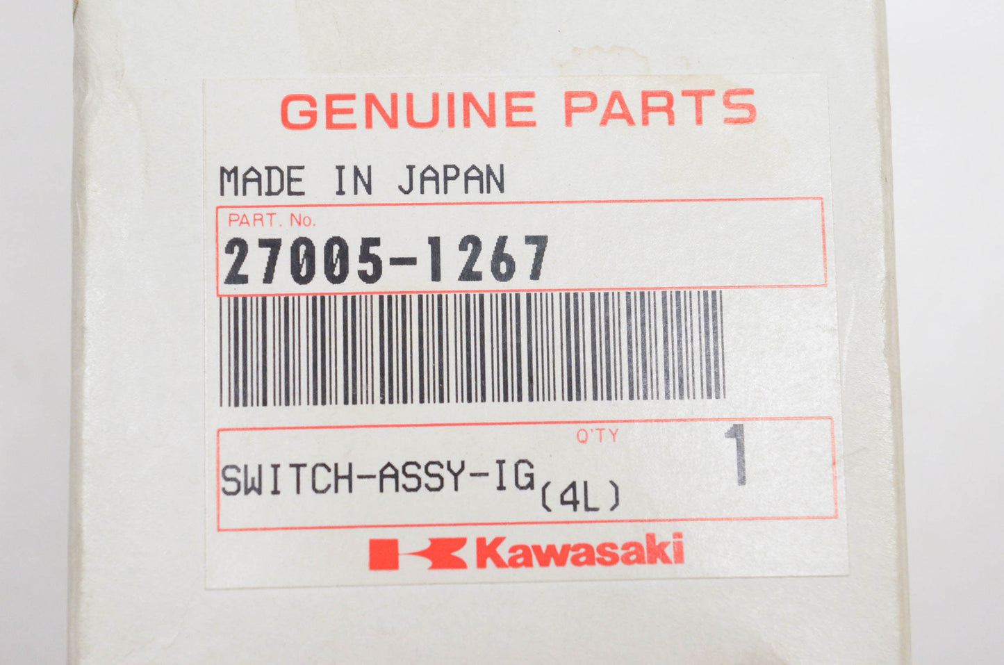 New OEM Kawasaki 27005-1267 Ignition Switch Assembly NOS