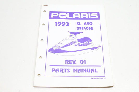 OEM Polaris 9912473, B934058 1993 SL650 Parts Manual