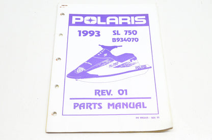 OEM Polaris 9912475, B934070 1993 SL750 Parts Manual