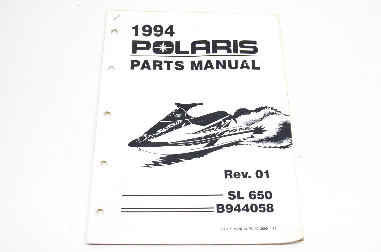 OEM Polaris 9912699 1994 SL650 Parts Manual