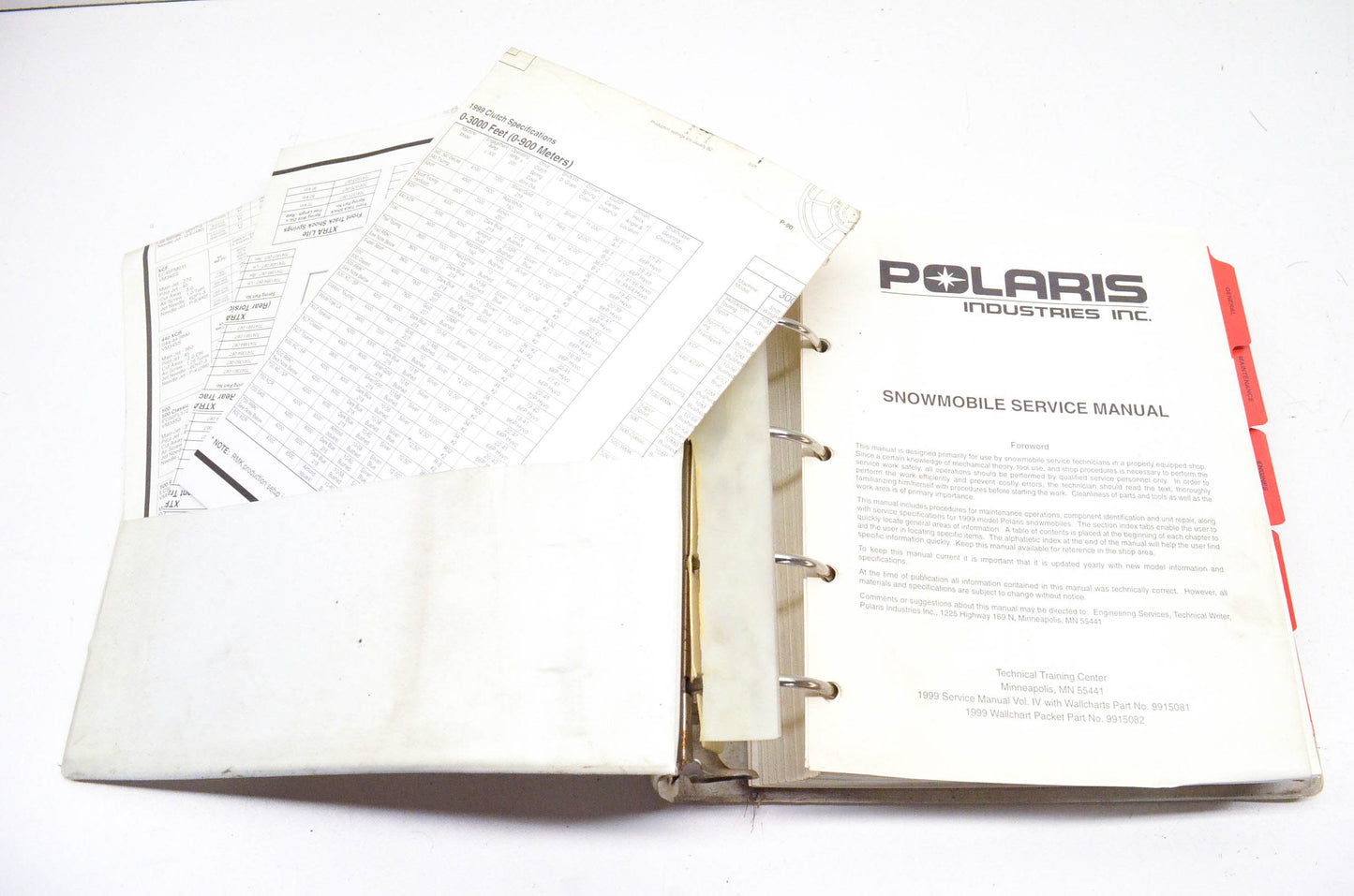 OEM Polaris 1999 Snowmobile Service Manual Volume 4 And Wallchart Packet
