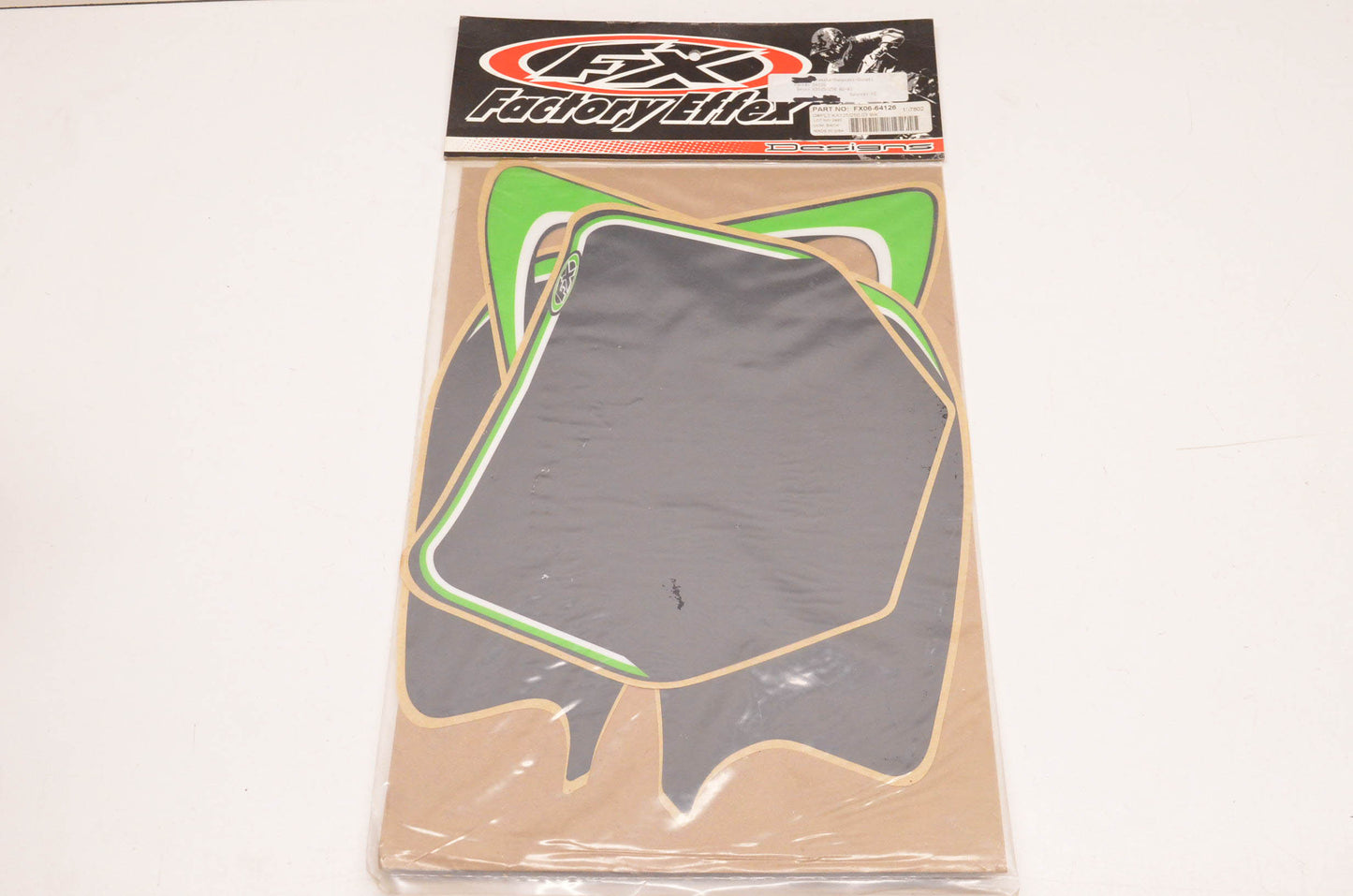 Factory Effex FX06-64126, 64126 Pre Cut Number Plate Black Background Kit NOS