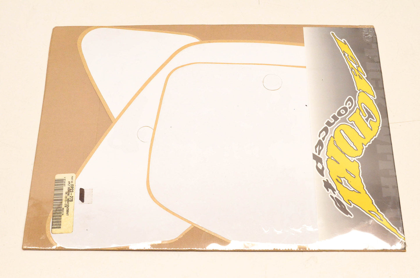 Factory Concepts FP23-278 Pre Cut Number Plate White Background Kit NOS
