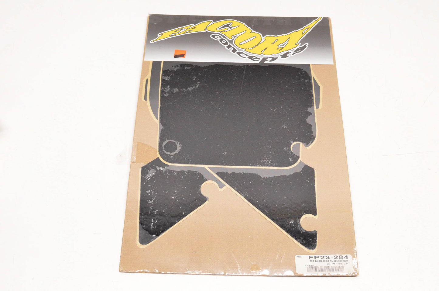 Factory Concepts FP23-284 Pre Cut Number Plate Black Background Kit NOS