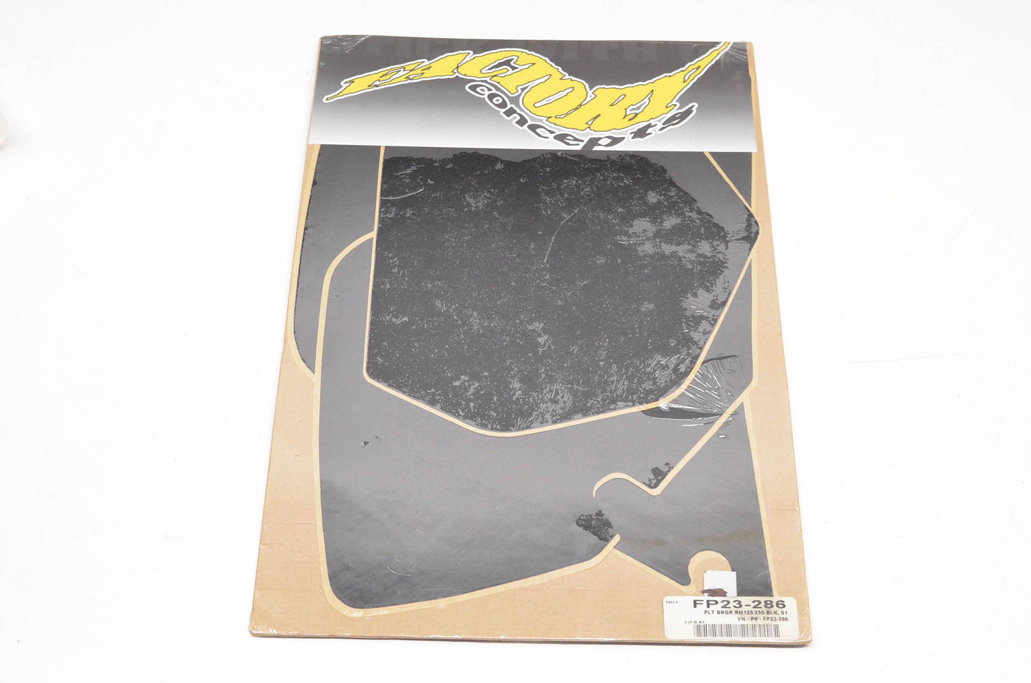 Factory Concepts FP23-286 Pre Cut Number Plate Black Background Kit NOS