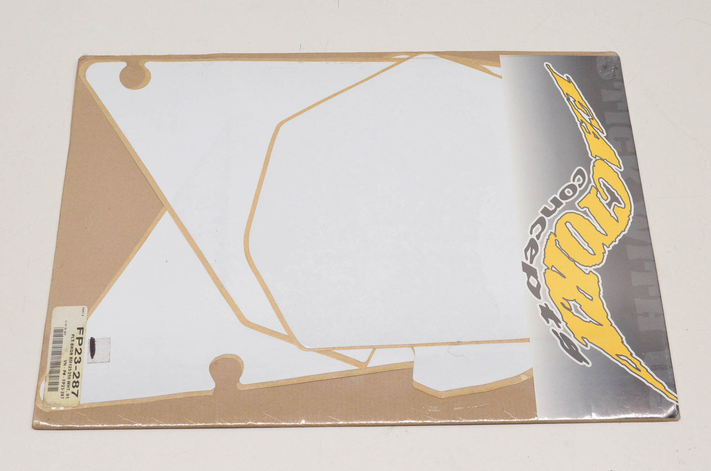 Factory Concepts FP23-287 Pre Cut Number Plate White Background Kit NOS