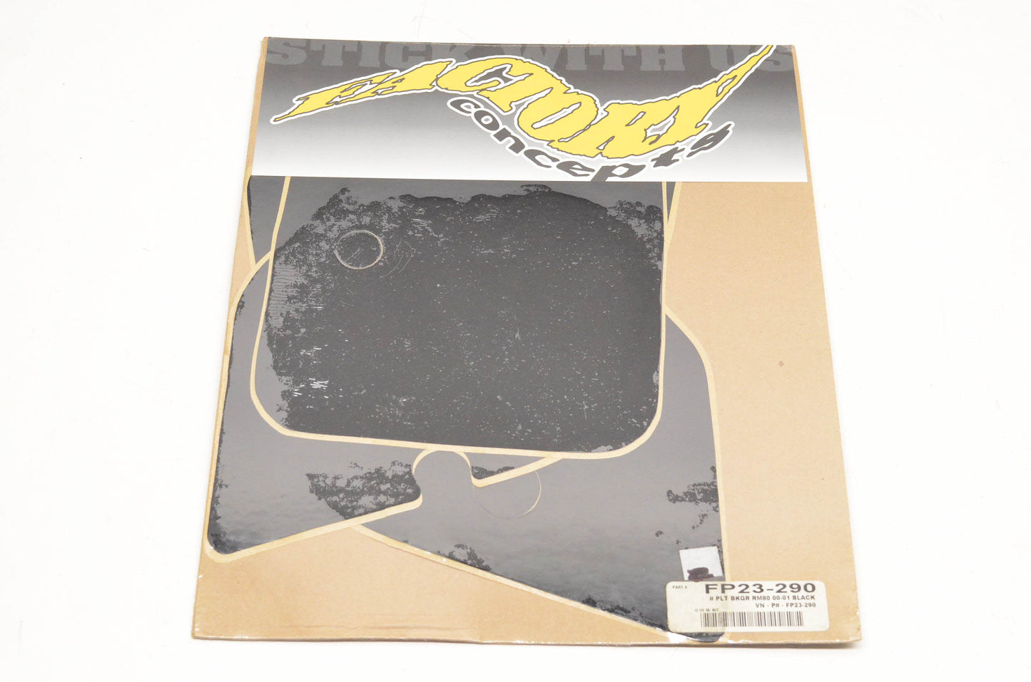 Factory Concepts FP23-290 Pre Cut Number Plate Black Background Kit NOS