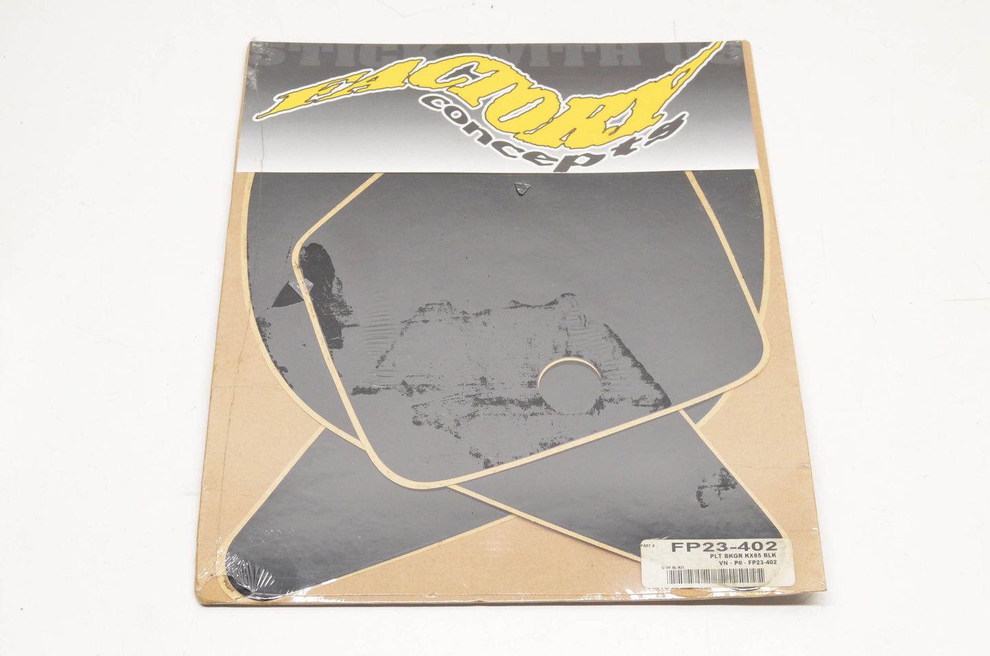 Factory Concepts FP23-402 Pre Cut Number Plate Black Background Kit NOS