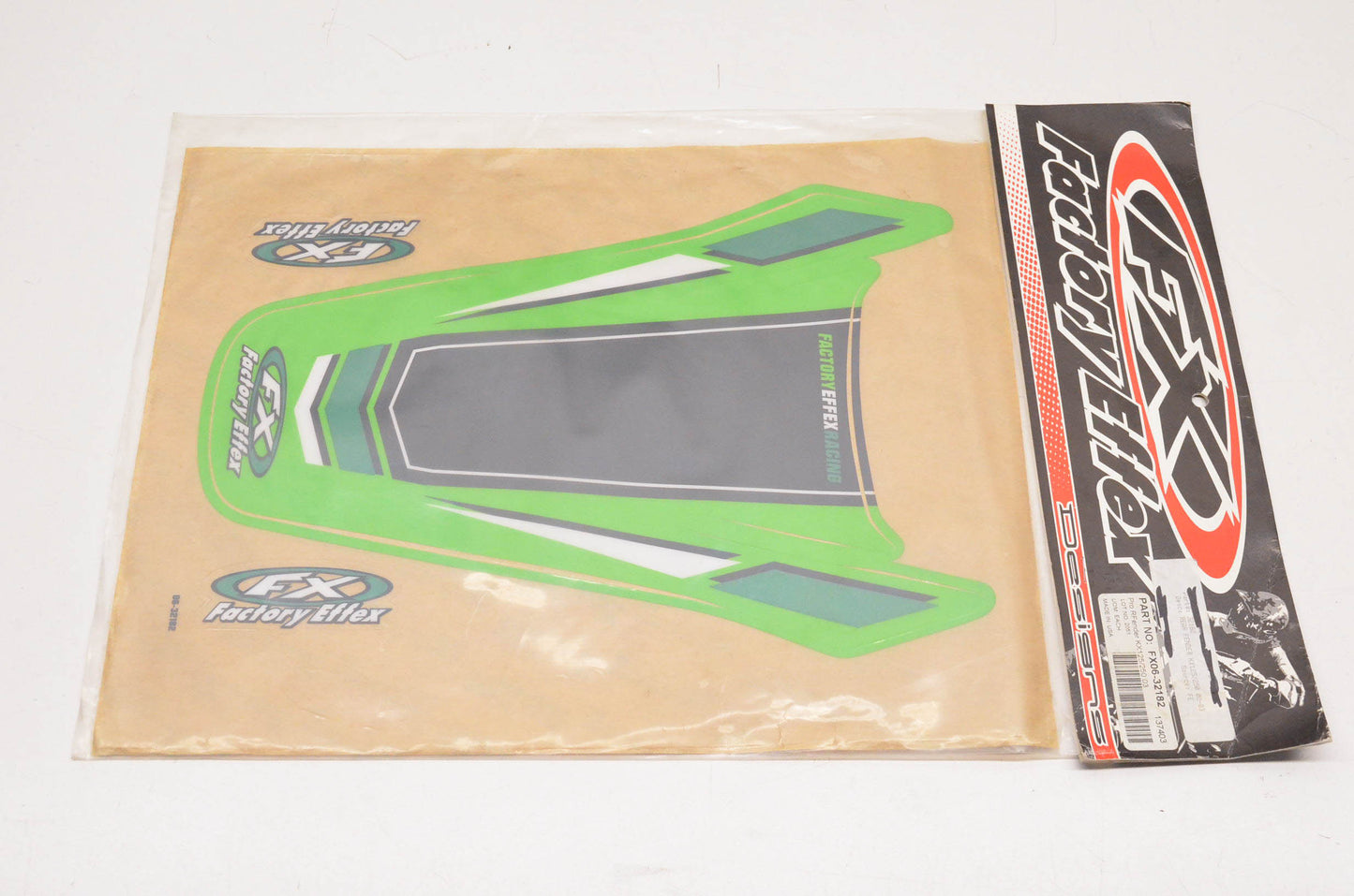 Factory Effex FX06-32182 Rear Fender Green Graphics NOS