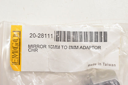 Emgo 20-28111 Chrome Mirror 10mm To 8mm Adapter NOS