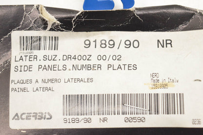 Acerbis 15918905 Black Side Panel Number Plate Kit NOS