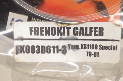 Galfer FK003D611-3 Front Stainless Steel Brake Line Kit NOS