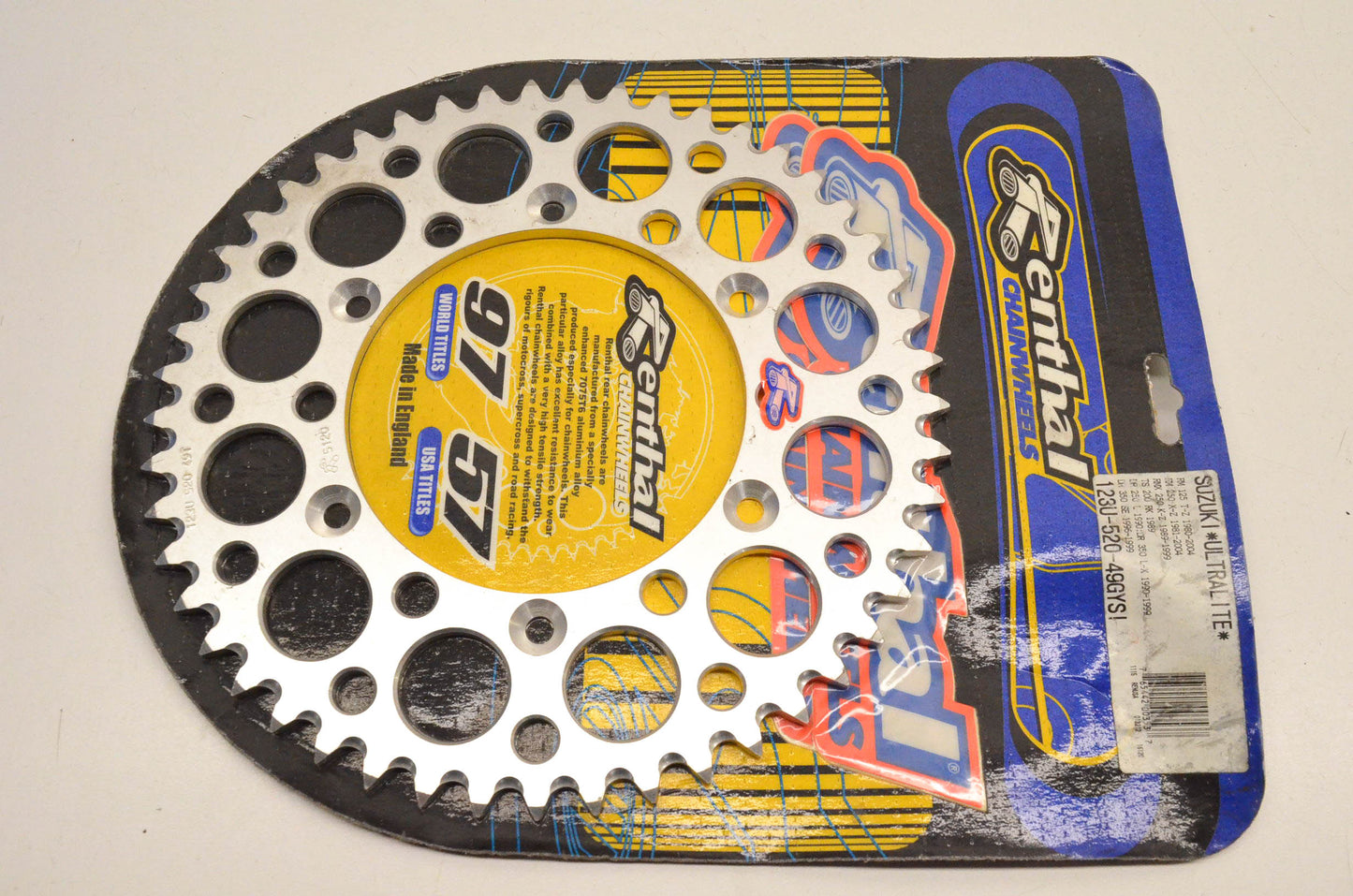 Renthal 123U-520-49GYSI Ultralite 49T Sprocket NOS