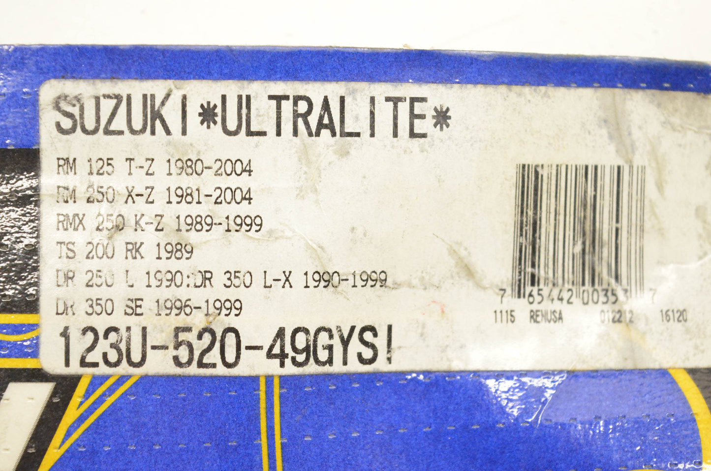 Renthal 123U-520-49GYSI Ultralite 49T Sprocket NOS