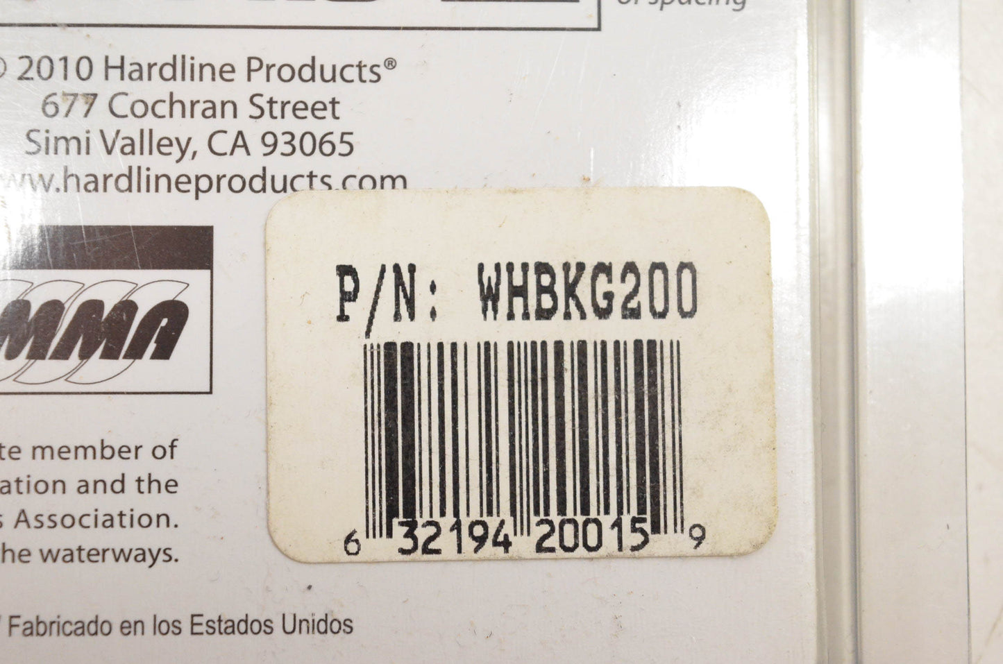 Hardline WHBKG200 Factory Match Number Kit NOS