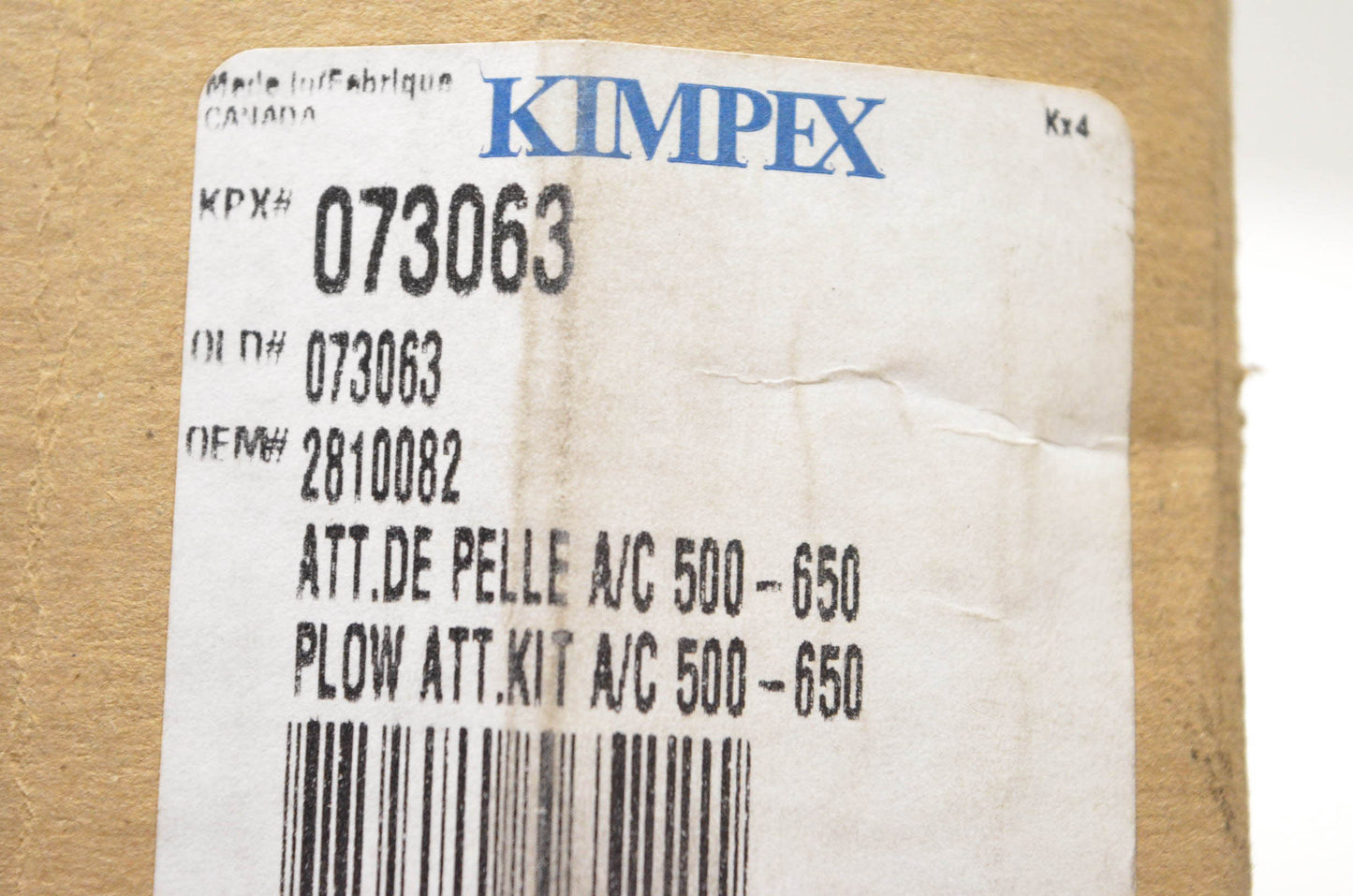 Kimpex 073063, 2810082, 13072320735475000 Plow Attach Kit NOS