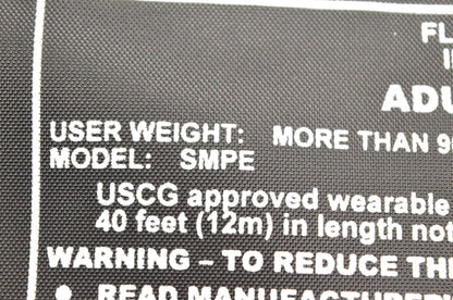 Slippery SMPE Adult Life Vest Small Medium NOS