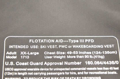 Sea Doo 1713 Adult Life Vest XXL
