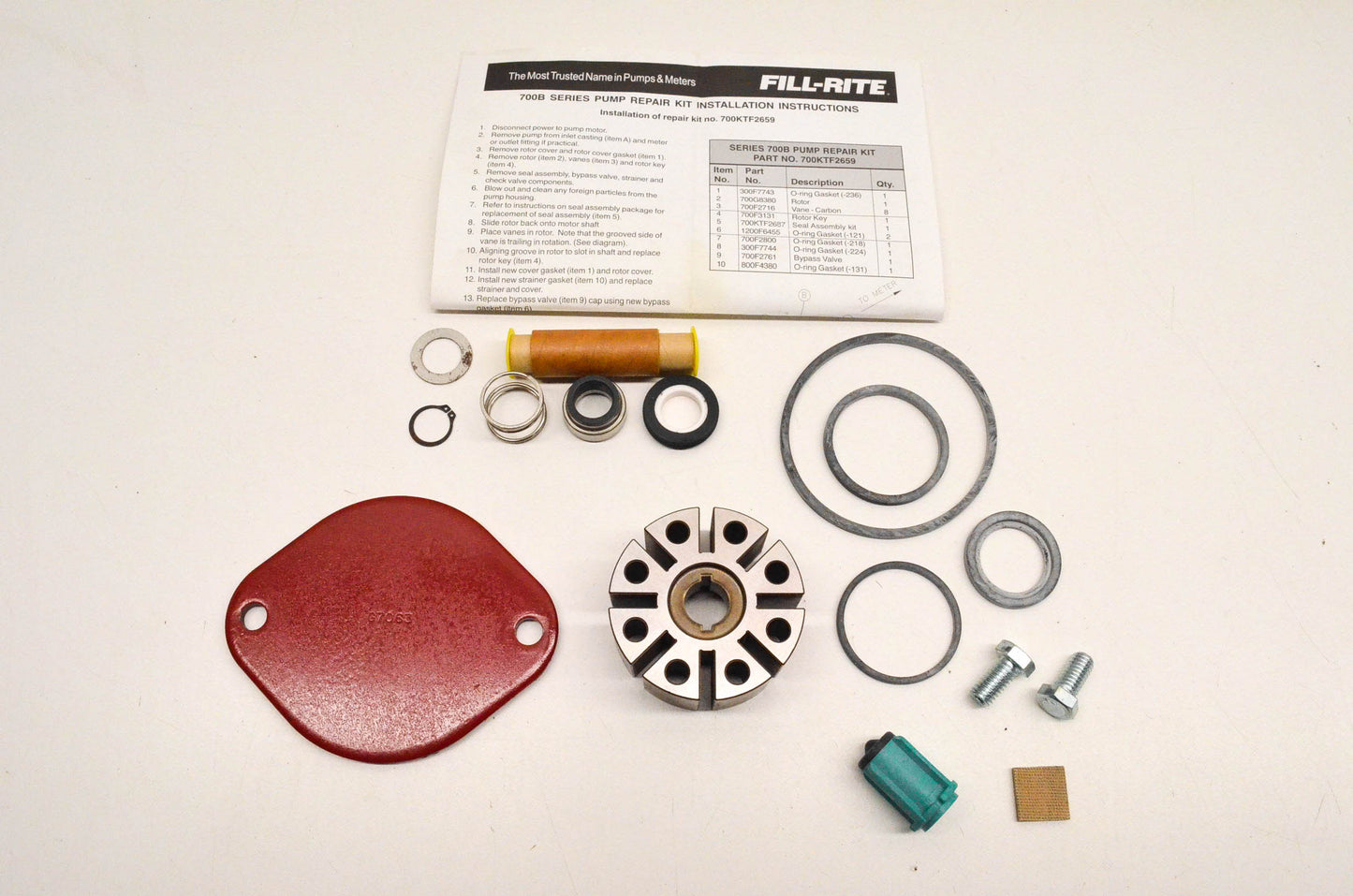 Fill-Rite 700KTF2659 700B Series Pump Repair Kit NOS