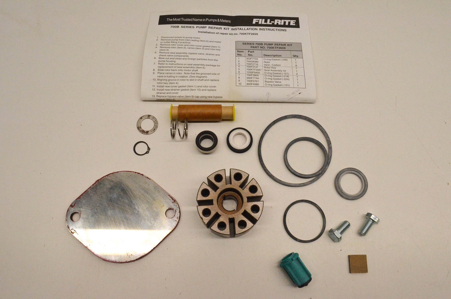 Fill-Rite 700KTF2659 700B Series Pump Repair Kit NOS