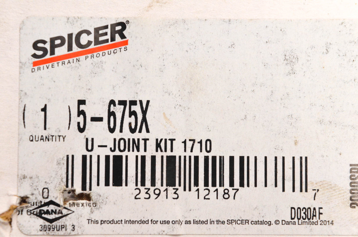 Spicer 5-675X U Joint Kit 1710 NOS