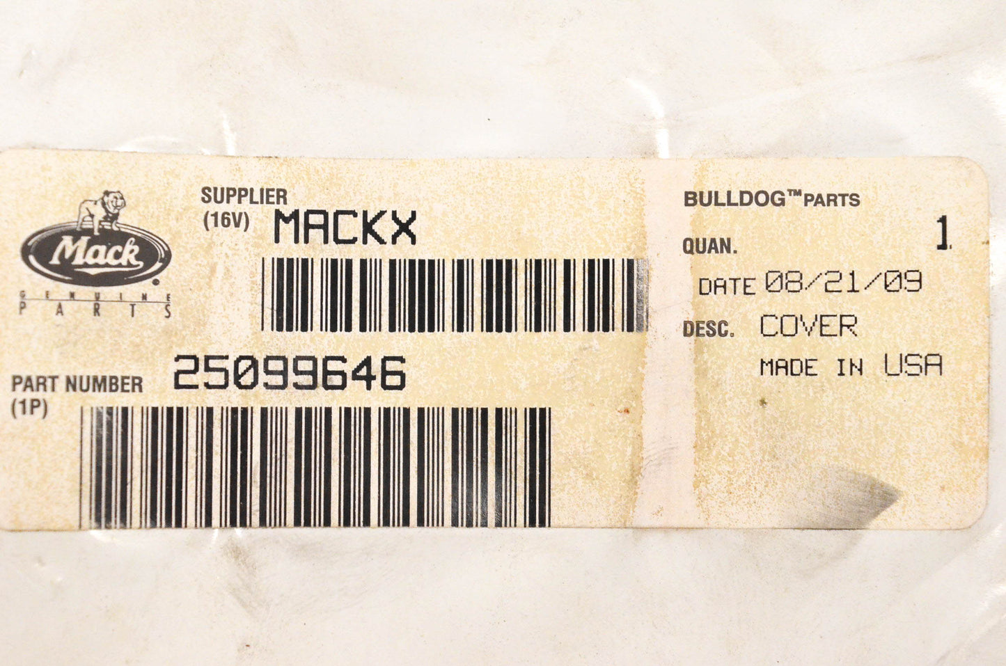 Mack 25099646 Cover Kit NOS