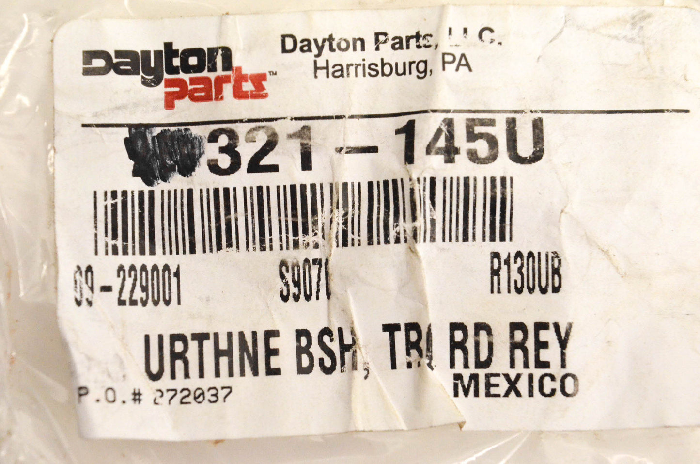 Dayton Parts 321-145U Urethane Torque Rod Bushing Red NOS