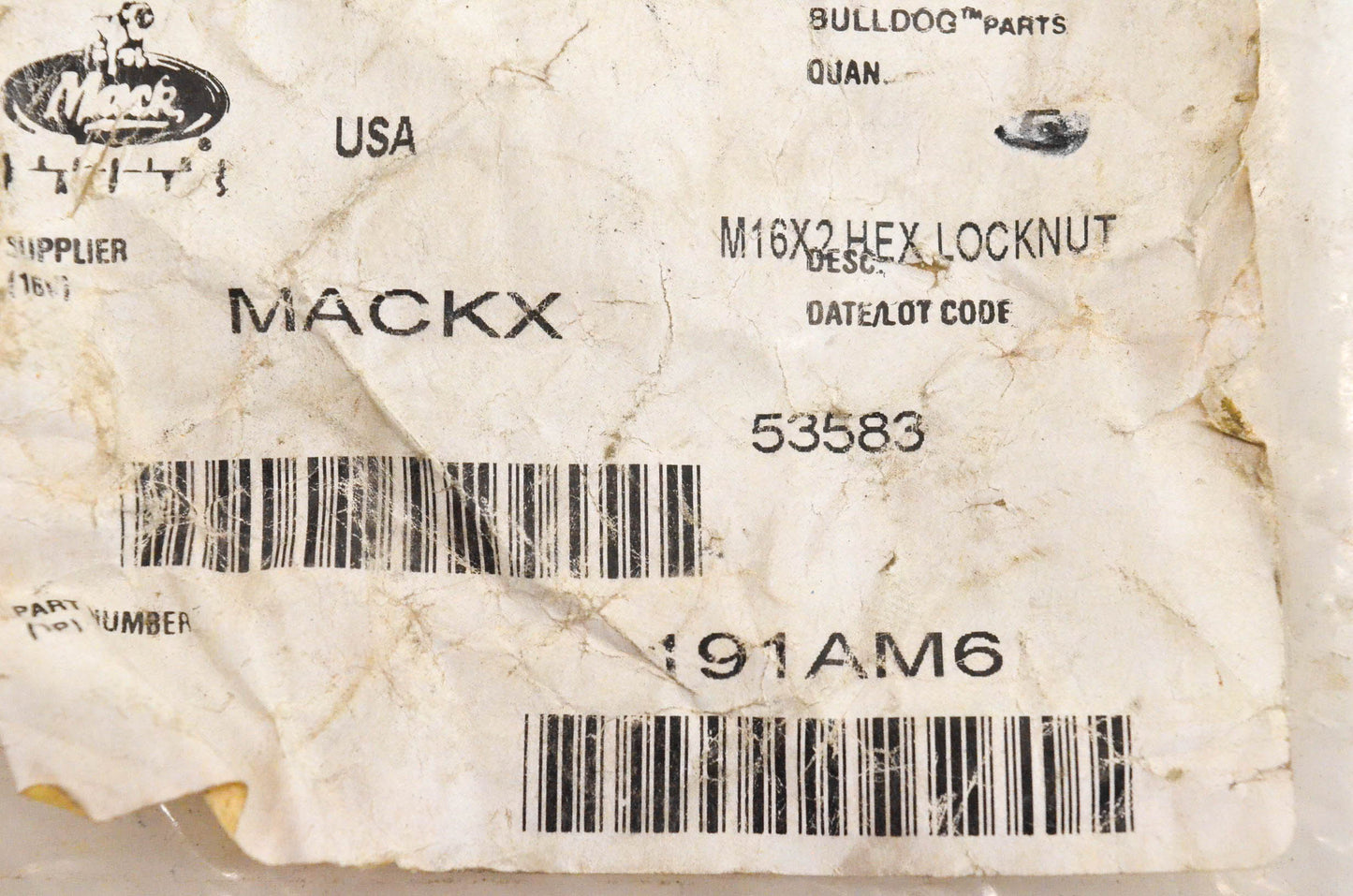OEM Mack 191AM6 Locking Nut QTY 3 NOS