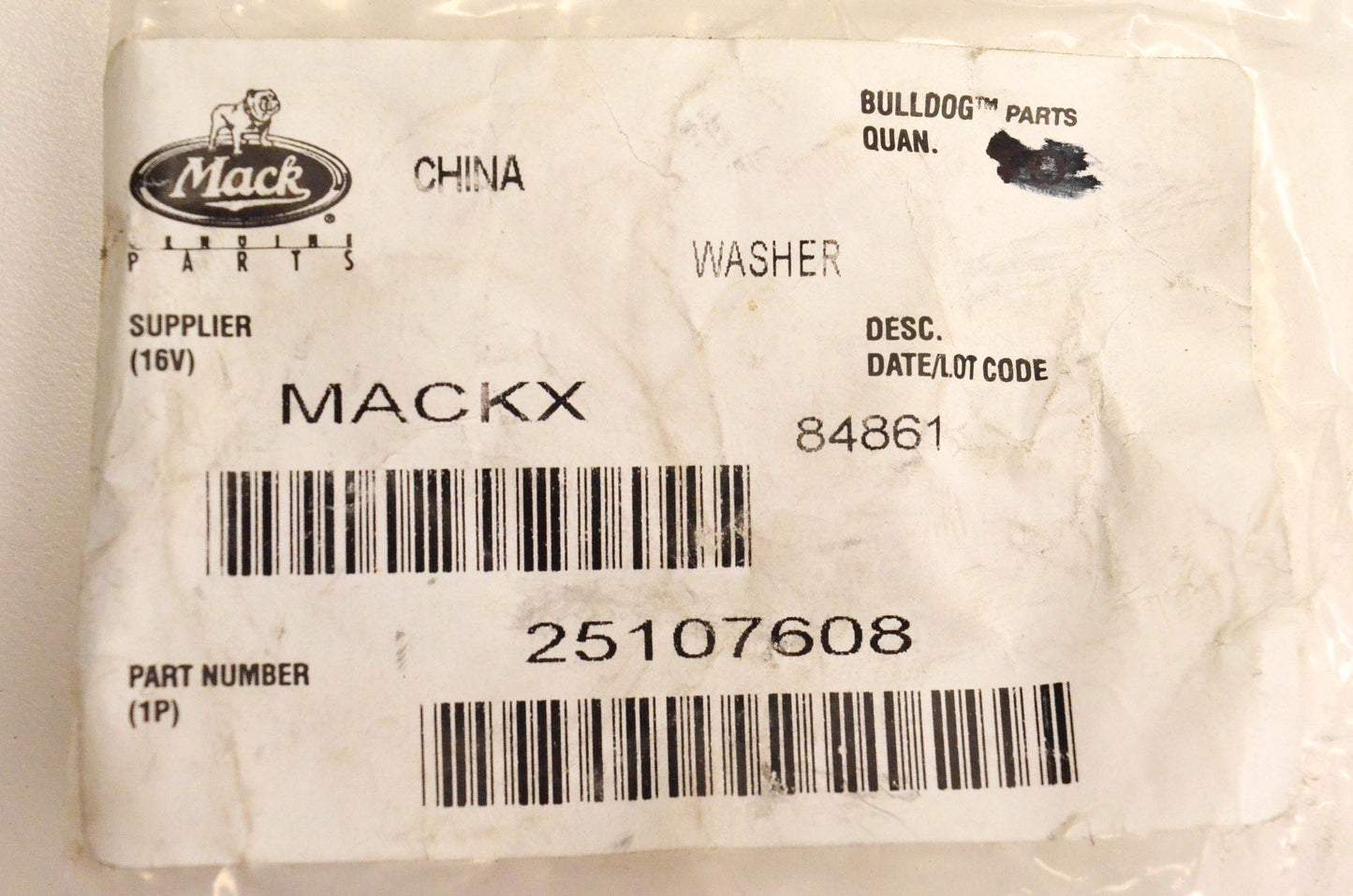 Mack 25107608 Washer NOS